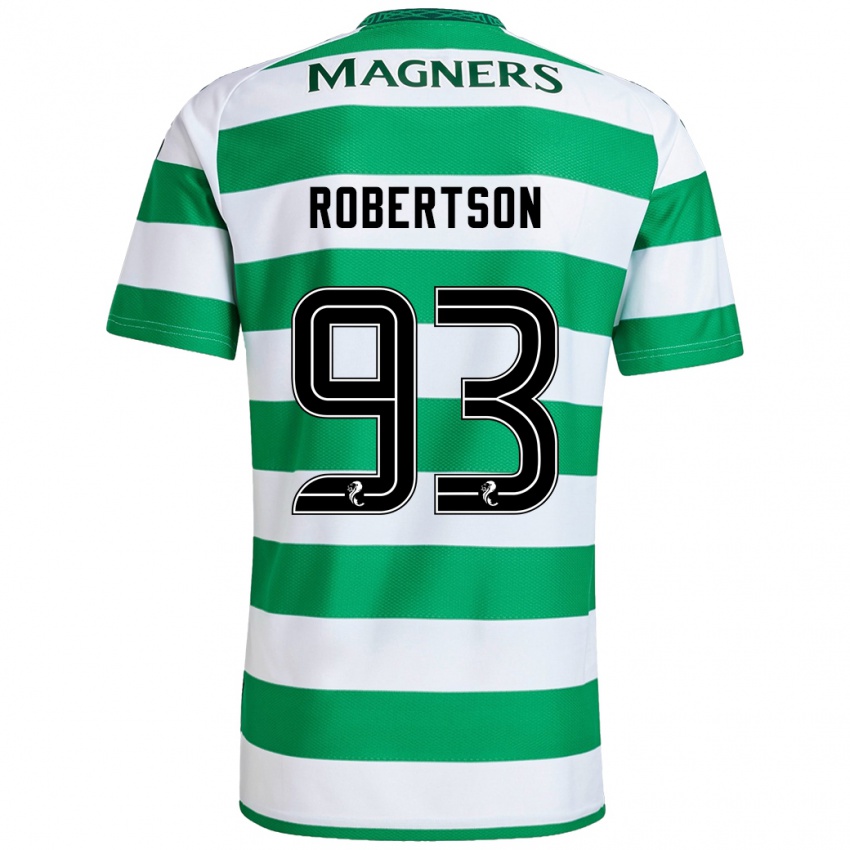 Kinderen Mitchell Robertson #93 Groen Wit Thuisshirt Thuistenue 2024/25 T-Shirt België