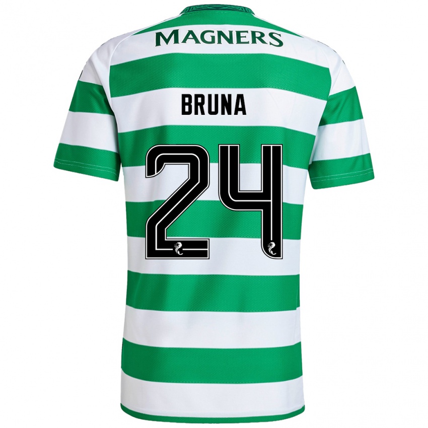 Kinderen Bruna Lourenço #24 Groen Wit Thuisshirt Thuistenue 2024/25 T-Shirt België