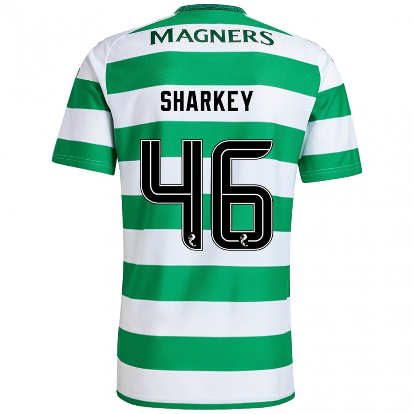 Kinderen Amy Sharkey #46 Groen Wit Thuisshirt Thuistenue 2024/25 T-Shirt België