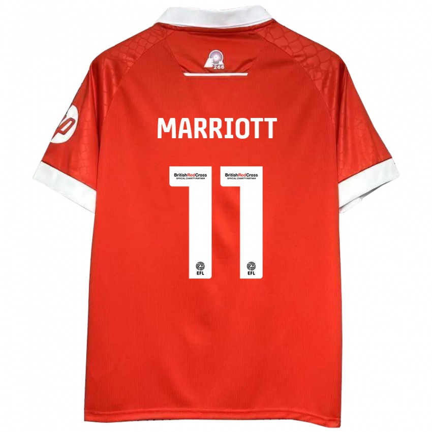 Enfant Maillot Jack Marriott #11 Rouge Blanc Tenues Domicile 2024/25 T-Shirt Belgique