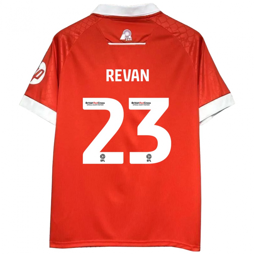 Enfant Maillot Sebastian Revan #23 Rouge Blanc Tenues Domicile 2024/25 T-Shirt Belgique