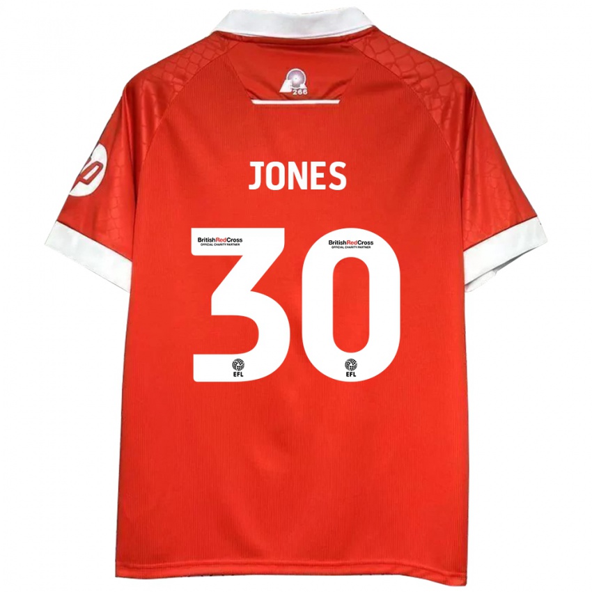 Enfant Maillot James Jones #30 Rouge Blanc Tenues Domicile 2024/25 T-Shirt Belgique