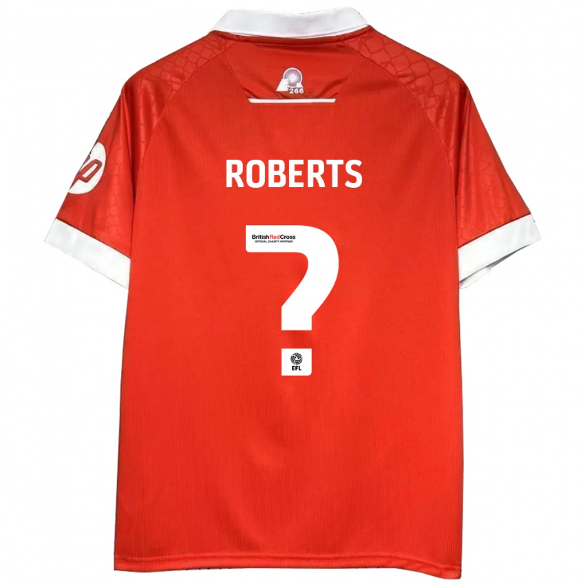 Enfant Maillot Hari Roberts #0 Rouge Blanc Tenues Domicile 2024/25 T-Shirt Belgique