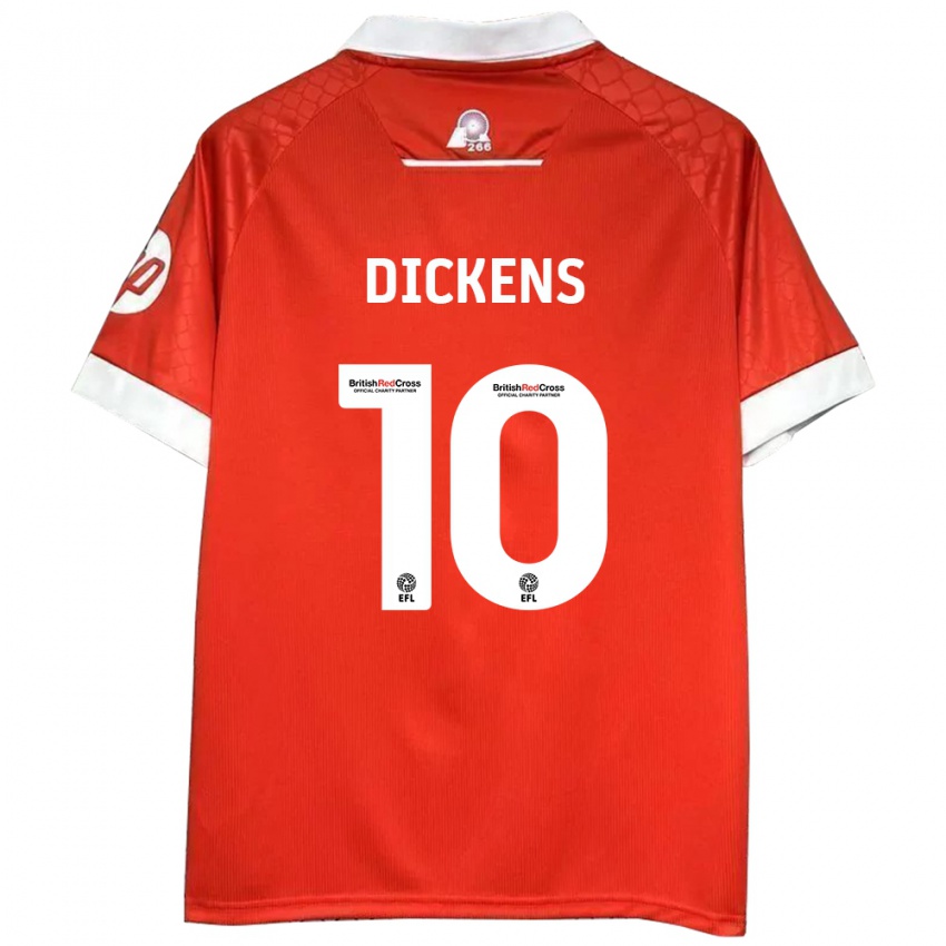 Enfant Maillot Tj Dickens #10 Rouge Blanc Tenues Domicile 2024/25 T-Shirt Belgique