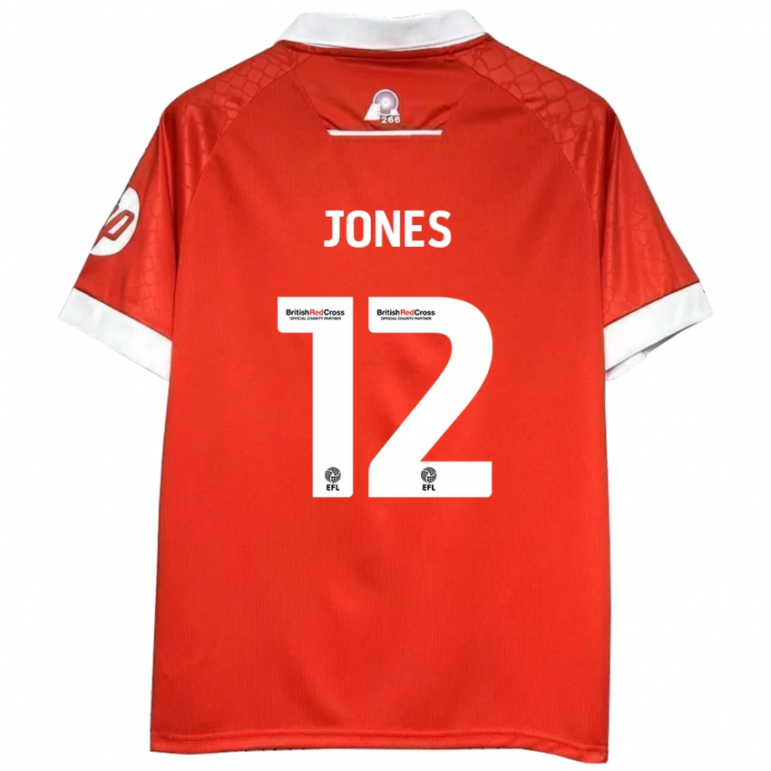 Kinderen Carra Jones #12 Rood Wit Thuisshirt Thuistenue 2024/25 T-Shirt België