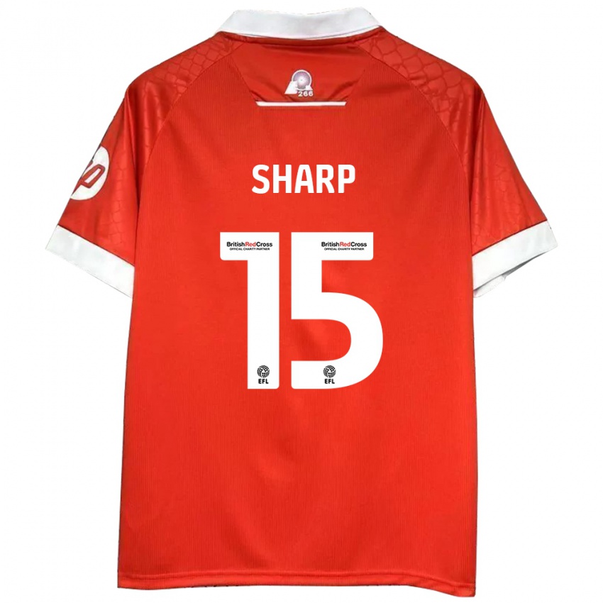 Kinderen Katie Sharp #15 Rood Wit Thuisshirt Thuistenue 2024/25 T-Shirt België