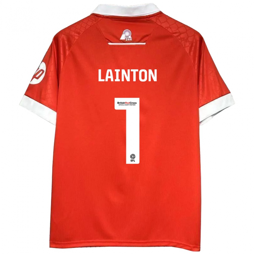 Kinderen Rob Lainton #1 Rood Wit Thuisshirt Thuistenue 2024/25 T-Shirt België