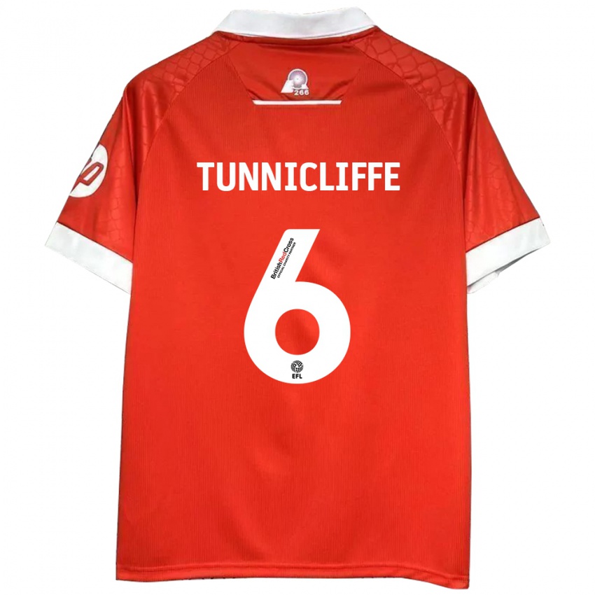 Kinderen Jordan Tunnicliffe #6 Rood Wit Thuisshirt Thuistenue 2024/25 T-Shirt België