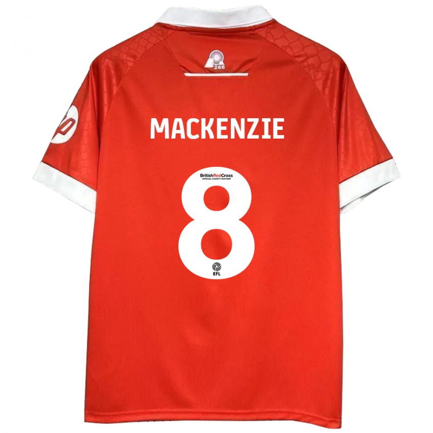 Enfant Maillot Libby Mackenzie #8 Rouge Blanc Tenues Domicile 2024/25 T-Shirt Belgique