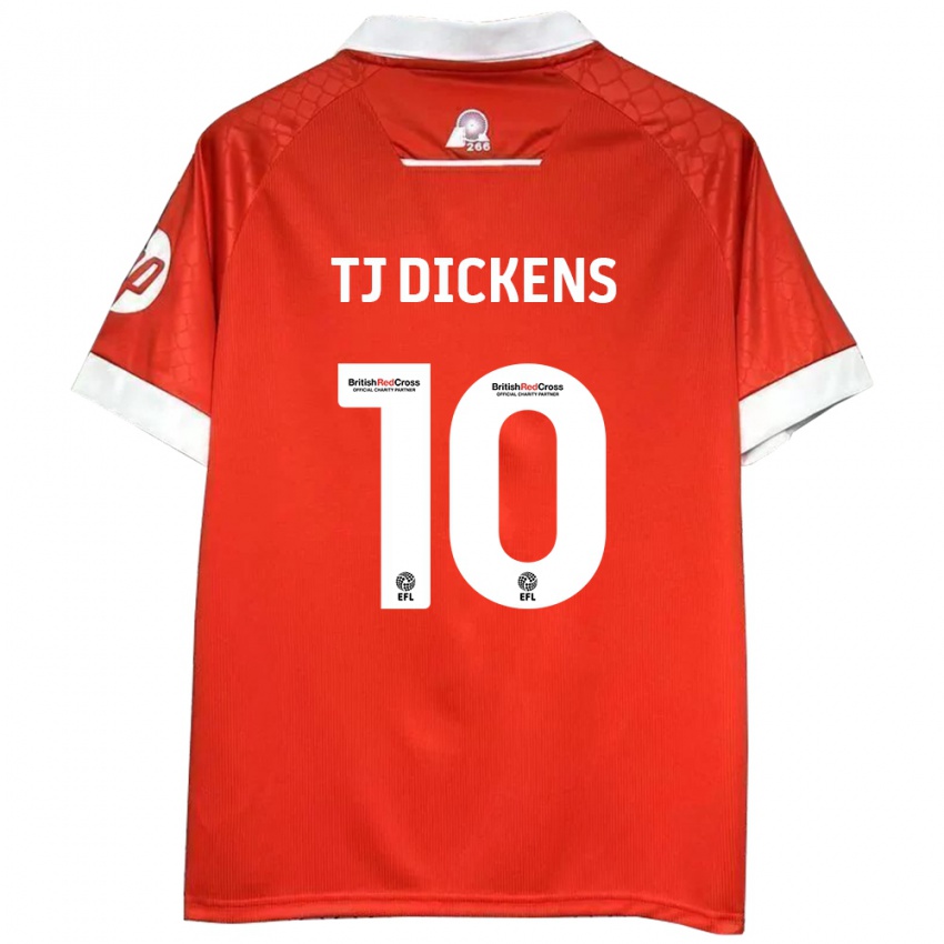 Kinderen Tonicha Tj Dickens #10 Rood Wit Thuisshirt Thuistenue 2024/25 T-Shirt België