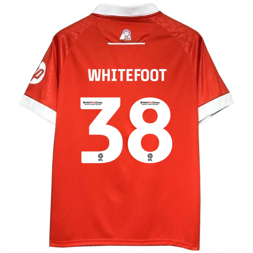 Enfant Maillot Lily Whitefoot #38 Rouge Blanc Tenues Domicile 2024/25 T-Shirt Belgique