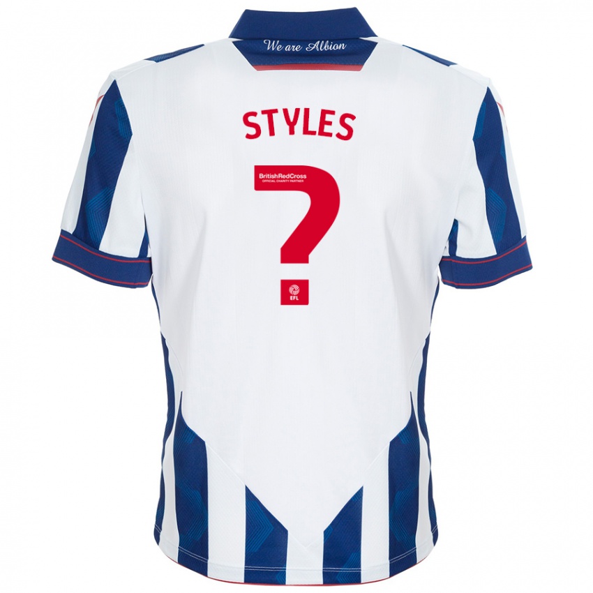 Kinderen Callum Styles #0 Wit Donkerblauw Thuisshirt Thuistenue 2024/25 T-Shirt België