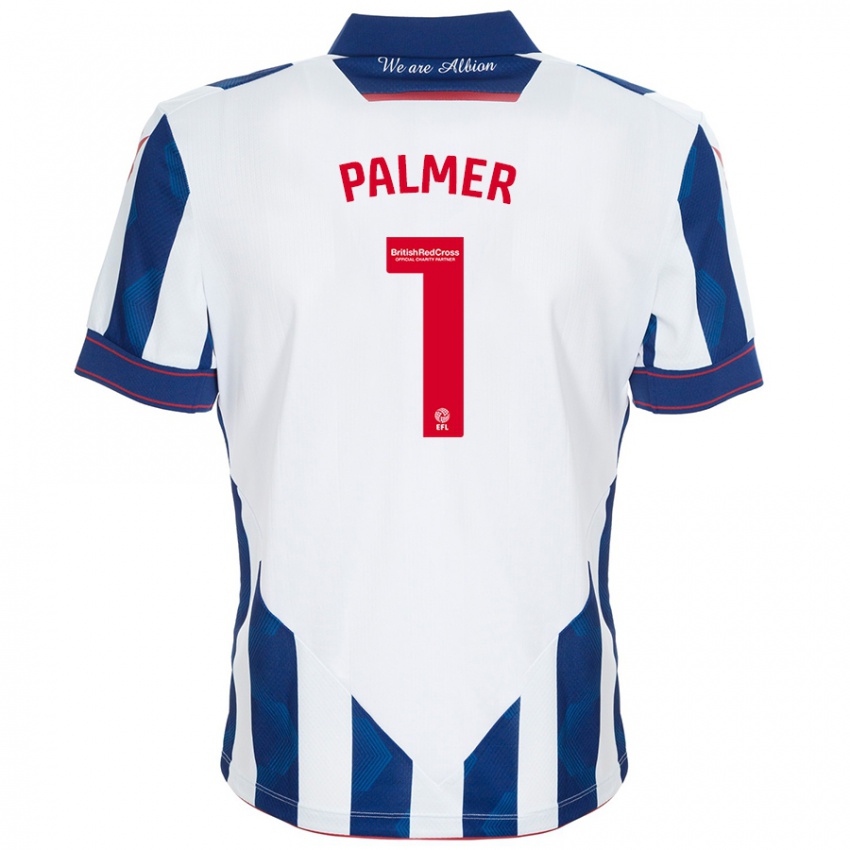 Kinderen Alex Palmer #1 Wit Donkerblauw Thuisshirt Thuistenue 2024/25 T-Shirt België