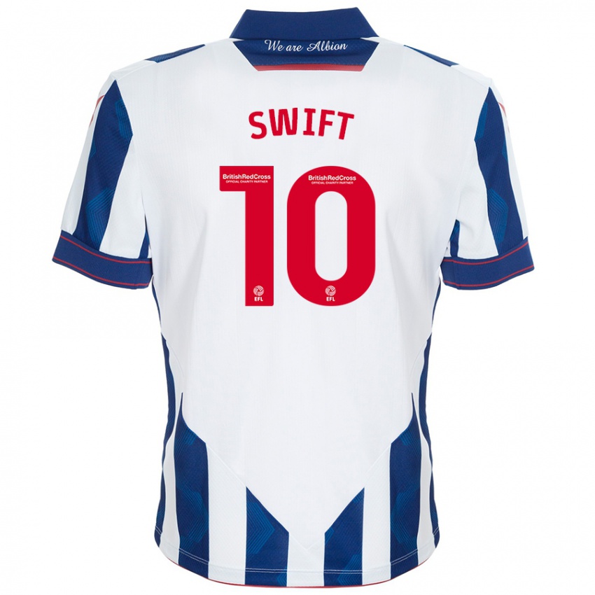 Kinder John Swift #10 Weiß Dunkelblau Heimtrikot Trikot 2024/25 T-Shirt Belgien