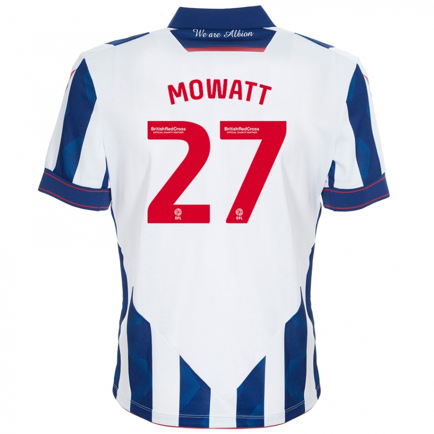 Kinderen Alex Mowatt #27 Wit Donkerblauw Thuisshirt Thuistenue 2024/25 T-Shirt België