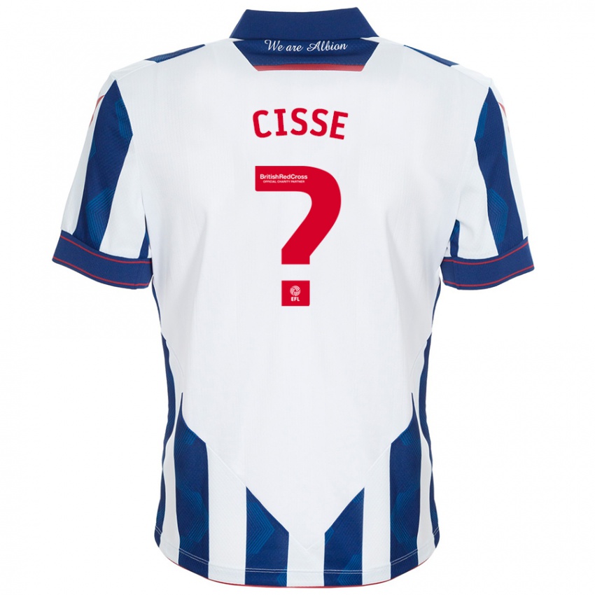 Kinderen Ben Cisse #0 Wit Donkerblauw Thuisshirt Thuistenue 2024/25 T-Shirt België