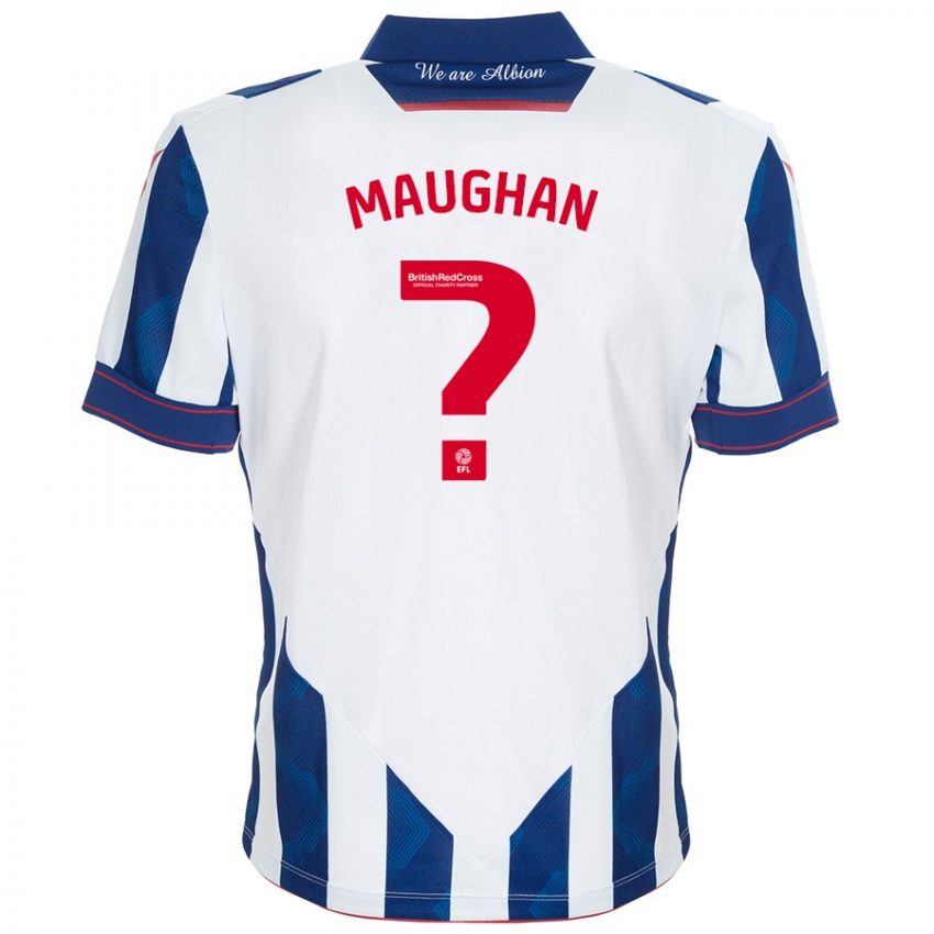 Kinderen Alfie Maughan #0 Wit Donkerblauw Thuisshirt Thuistenue 2024/25 T-Shirt België