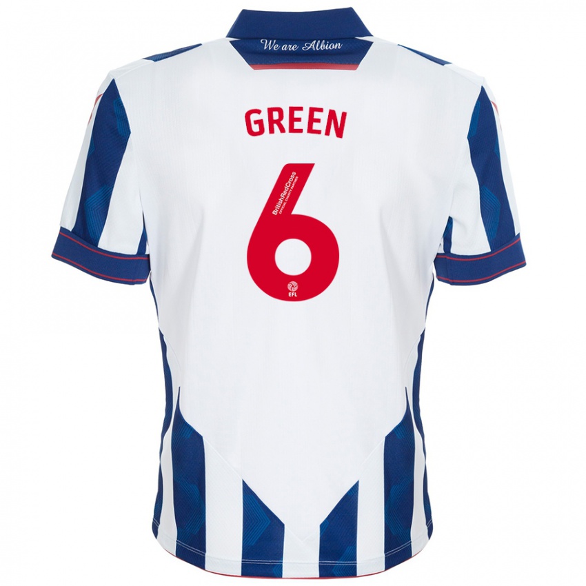 Kinderen Isabel Green #6 Wit Donkerblauw Thuisshirt Thuistenue 2024/25 T-Shirt België