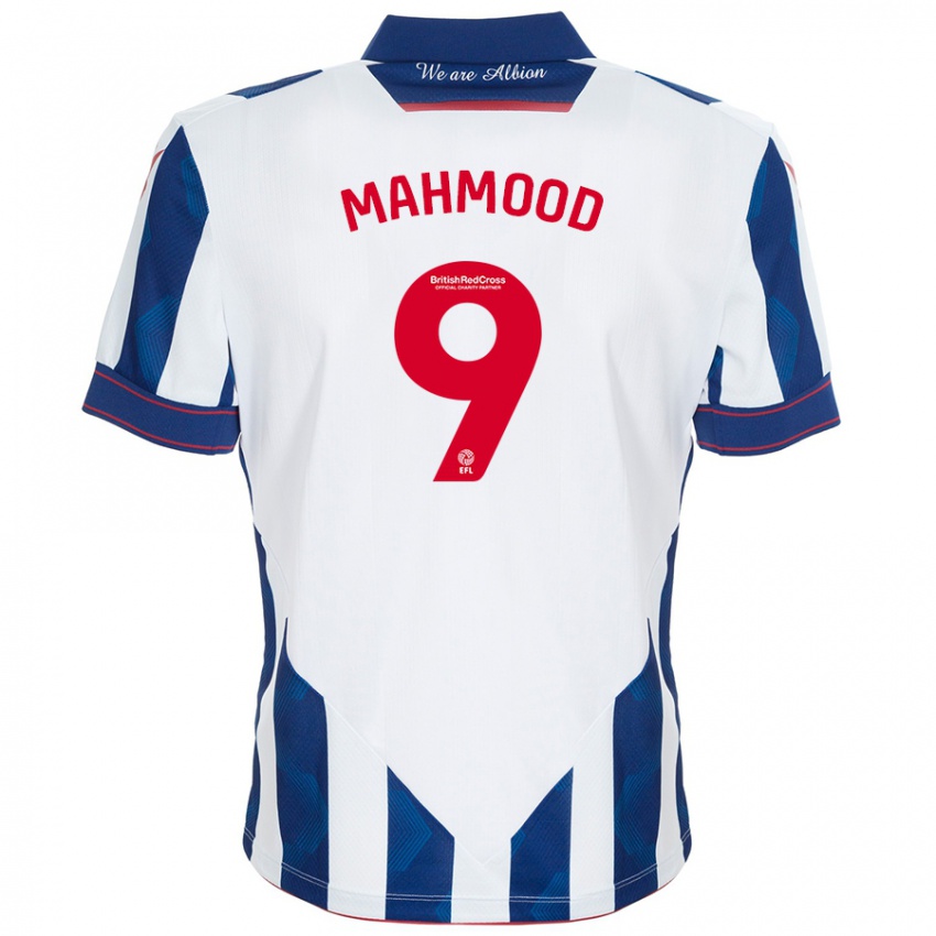 Kinderen Mariam Mahmood #9 Wit Donkerblauw Thuisshirt Thuistenue 2024/25 T-Shirt België