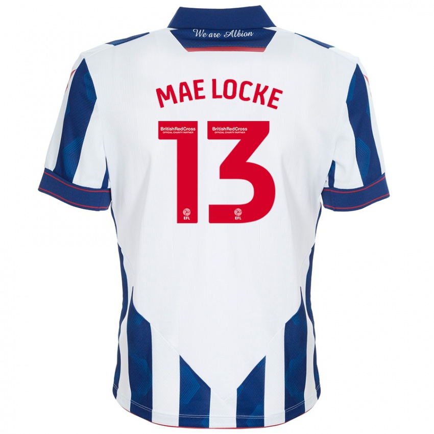 Kinderen Ellie Mae Locke #13 Wit Donkerblauw Thuisshirt Thuistenue 2024/25 T-Shirt België