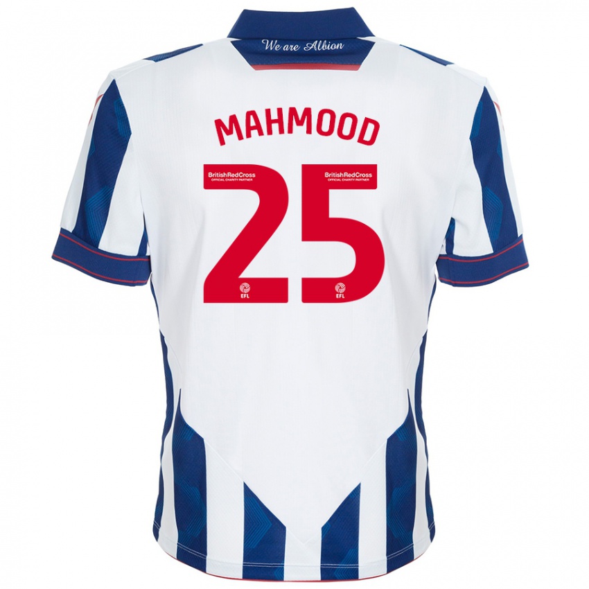 Kinderen Mahmood #25 Wit Donkerblauw Thuisshirt Thuistenue 2024/25 T-Shirt België