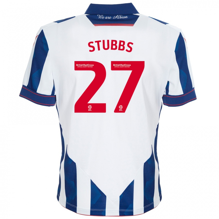 Kinderen Olivia Stubbs #27 Wit Donkerblauw Thuisshirt Thuistenue 2024/25 T-Shirt België