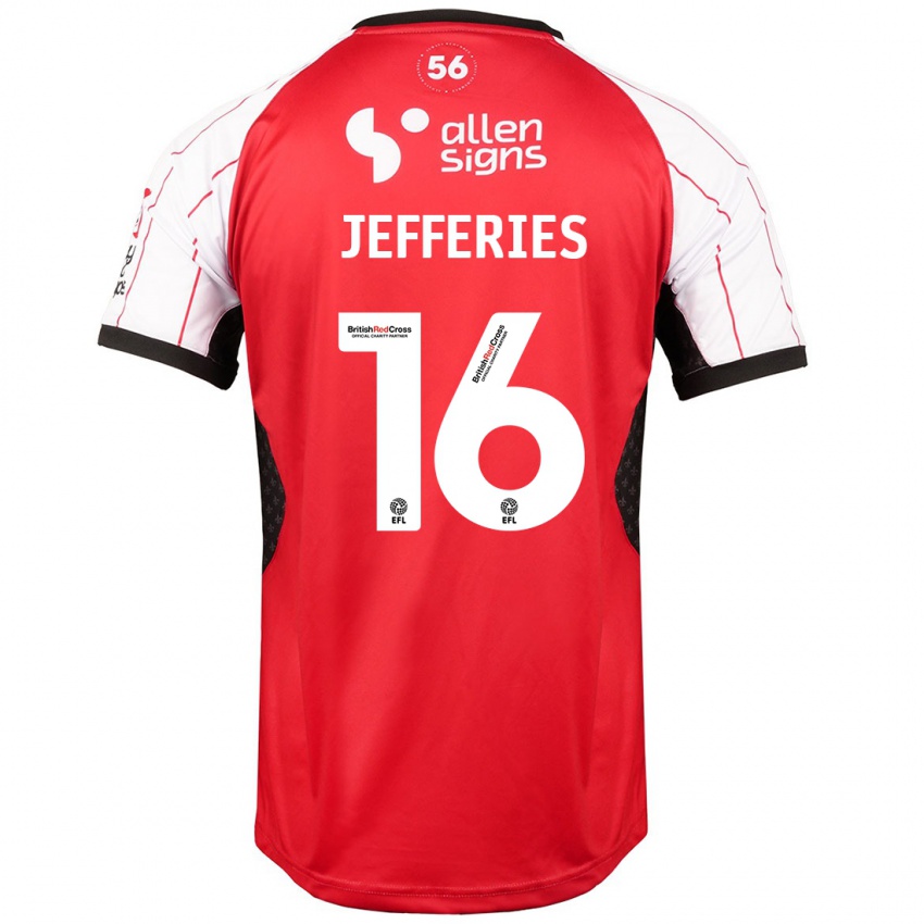 Kinderen Dom Jefferies #16 Wit Thuisshirt Thuistenue 2024/25 T-Shirt België