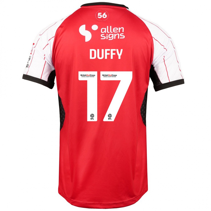 Kinderen Dylan Duffy #17 Wit Thuisshirt Thuistenue 2024/25 T-Shirt België