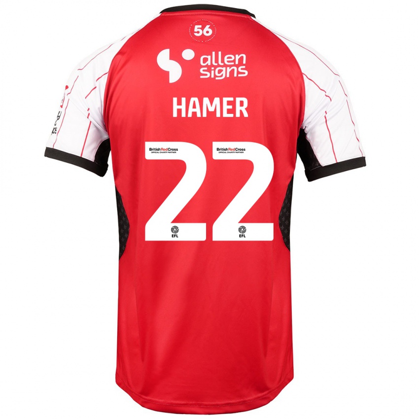 Kinderen Tom Hamer #22 Wit Thuisshirt Thuistenue 2024/25 T-Shirt België