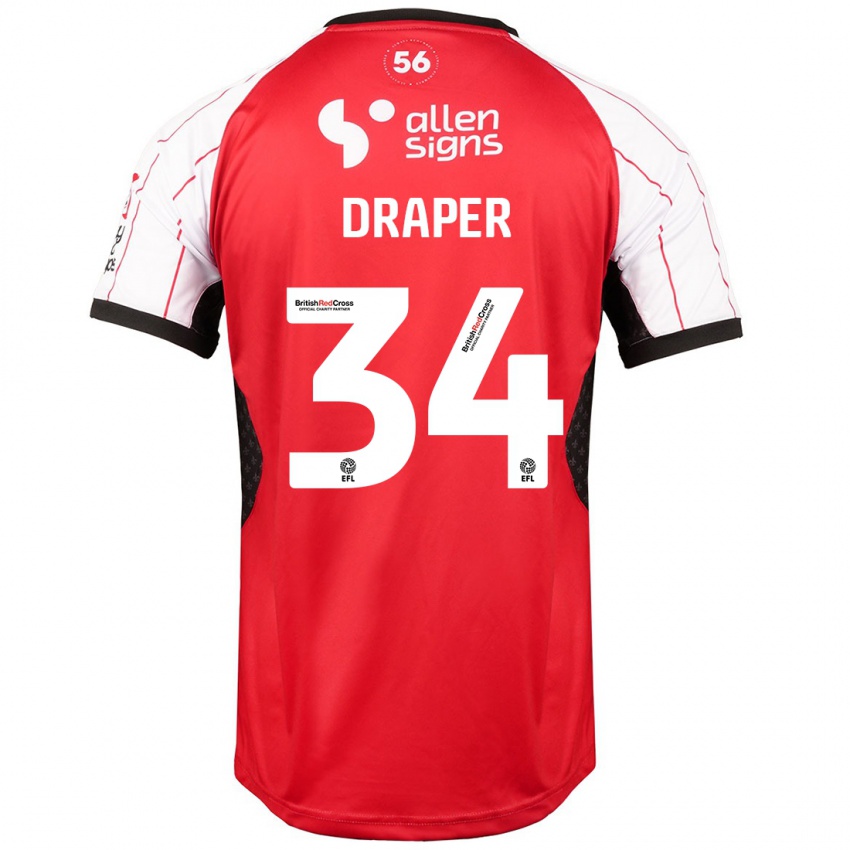 Kinderen Freddie Draper #34 Wit Thuisshirt Thuistenue 2024/25 T-Shirt België