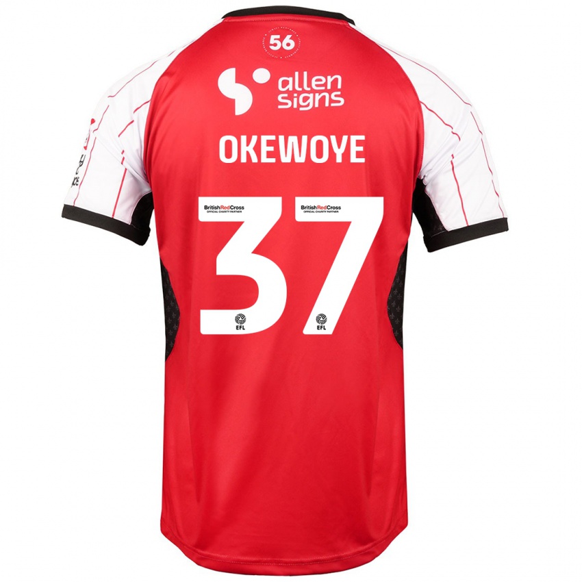 Kinderen Gbolahan Okewoye #37 Wit Thuisshirt Thuistenue 2024/25 T-Shirt België