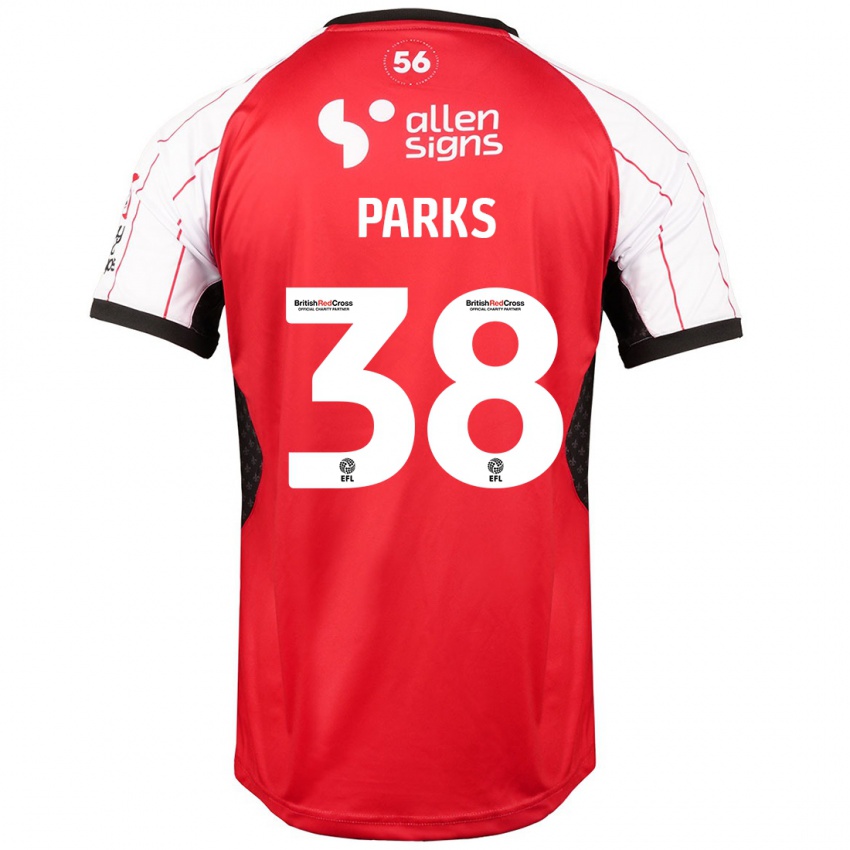 Kinderen Charlie Parks #38 Wit Thuisshirt Thuistenue 2024/25 T-Shirt België