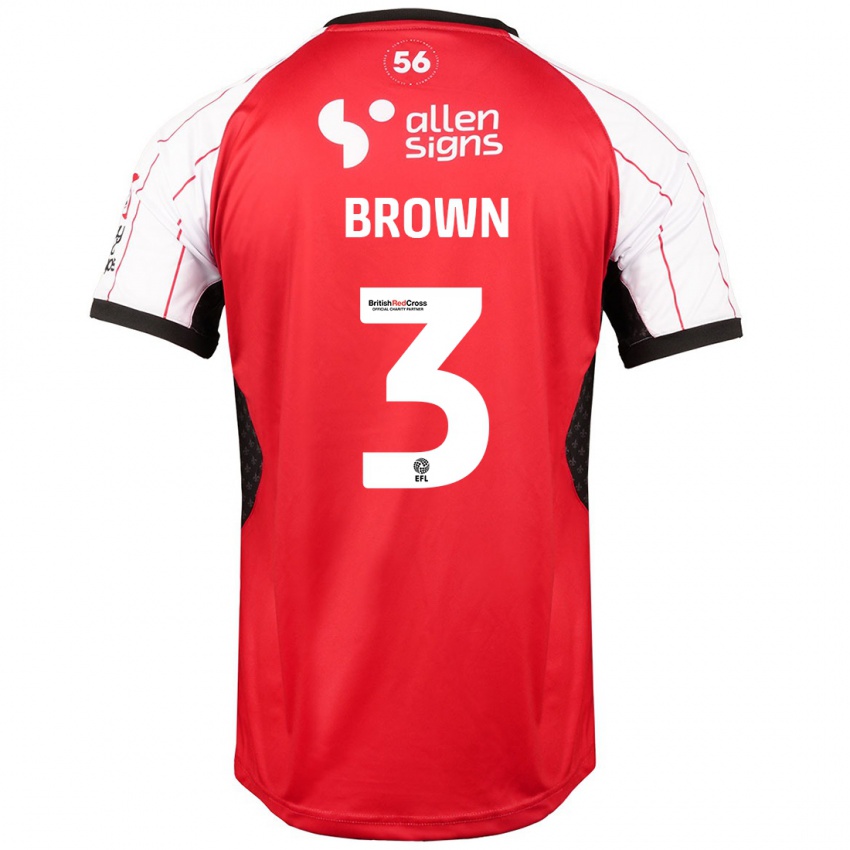 Kinderen Jaden Brown #3 Wit Thuisshirt Thuistenue 2024/25 T-Shirt België