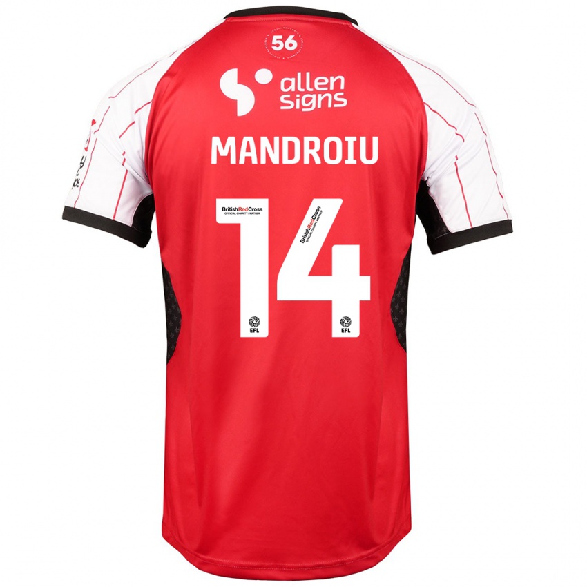 Kinderen Daniel Mandroiu #14 Wit Thuisshirt Thuistenue 2024/25 T-Shirt België