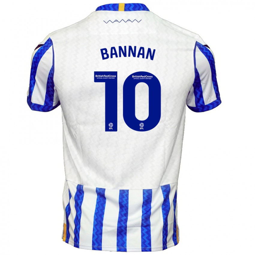 Enfant Maillot Barry Bannan #10 Bleu Blanc Tenues Domicile 2024/25 T-Shirt Belgique