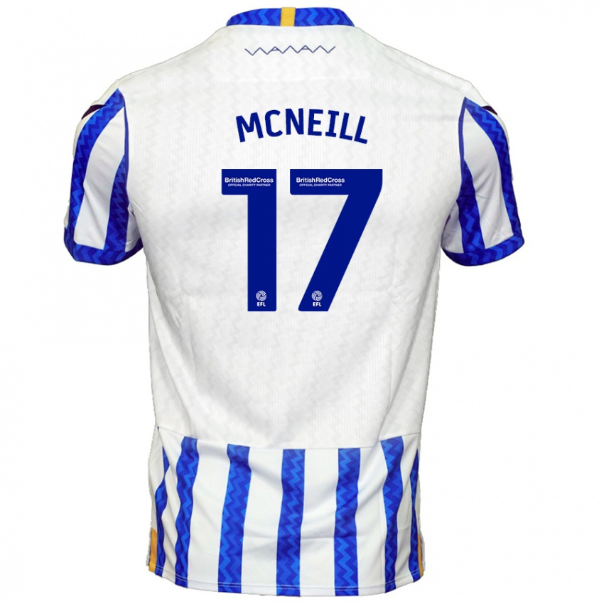 Enfant Maillot Charlie Mcneill #17 Bleu Blanc Tenues Domicile 2024/25 T-Shirt Belgique