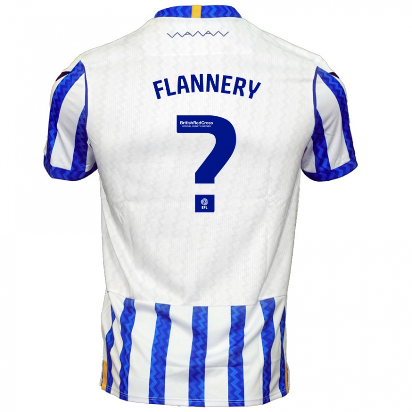 Enfant Maillot Cian Flannery #0 Bleu Blanc Tenues Domicile 2024/25 T-Shirt Belgique