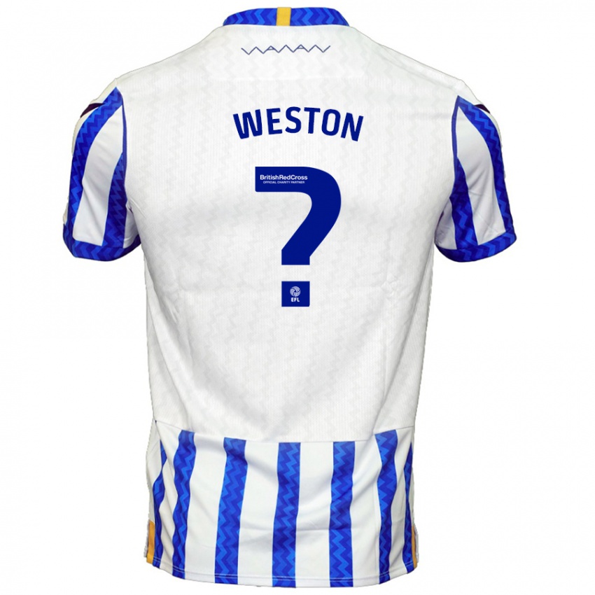 Kinderen Dom Weston #0 Blauw Wit Thuisshirt Thuistenue 2024/25 T-Shirt België