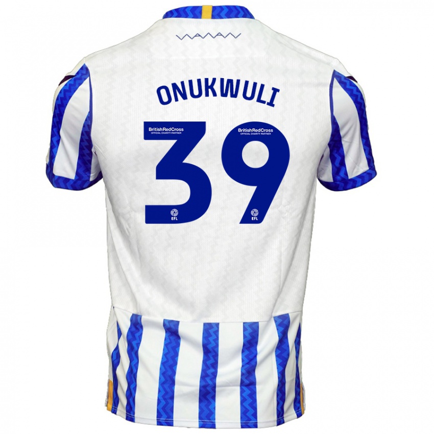 Kinderen Favour Onukwuli #39 Blauw Wit Thuisshirt Thuistenue 2024/25 T-Shirt België