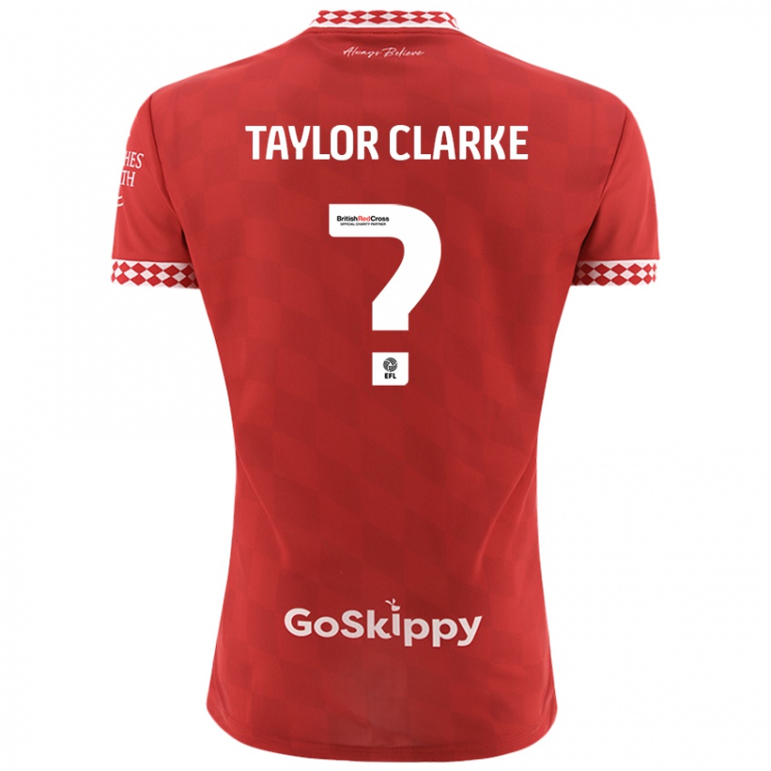 Kinderen Omar Taylor-Clarke #0 Rood Thuisshirt Thuistenue 2024/25 T-Shirt België