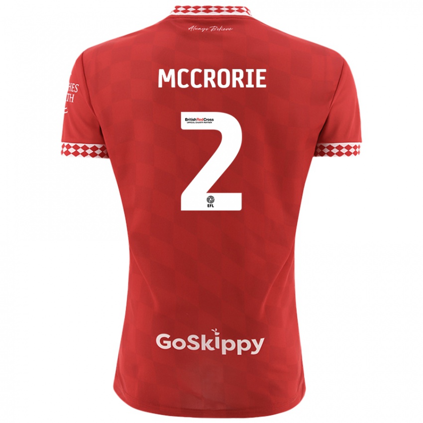 Kinderen Ross Mccrorie #2 Rood Thuisshirt Thuistenue 2024/25 T-Shirt België