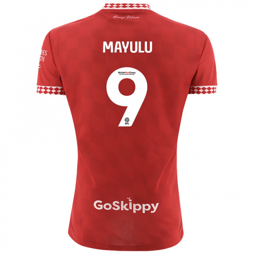 Kinderen Fally Mayulu #9 Rood Thuisshirt Thuistenue 2024/25 T-Shirt België