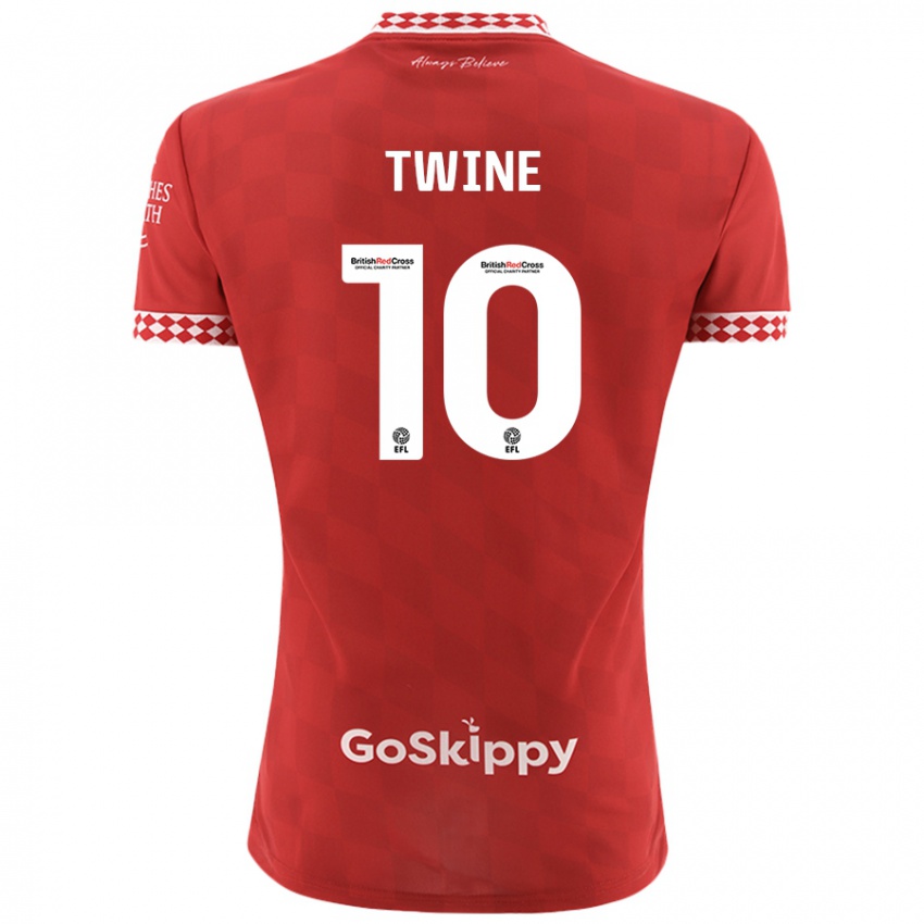 Kinderen Scott Twine #10 Rood Thuisshirt Thuistenue 2024/25 T-Shirt België