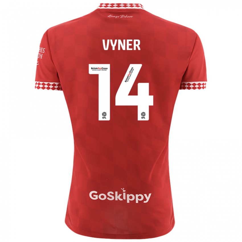 Kinderen Zak Vyner #14 Rood Thuisshirt Thuistenue 2024/25 T-Shirt België