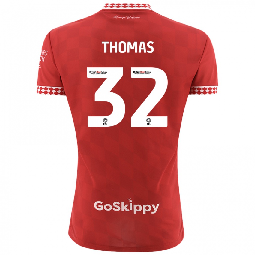 Kinderen Lewis Thomas #32 Rood Thuisshirt Thuistenue 2024/25 T-Shirt België