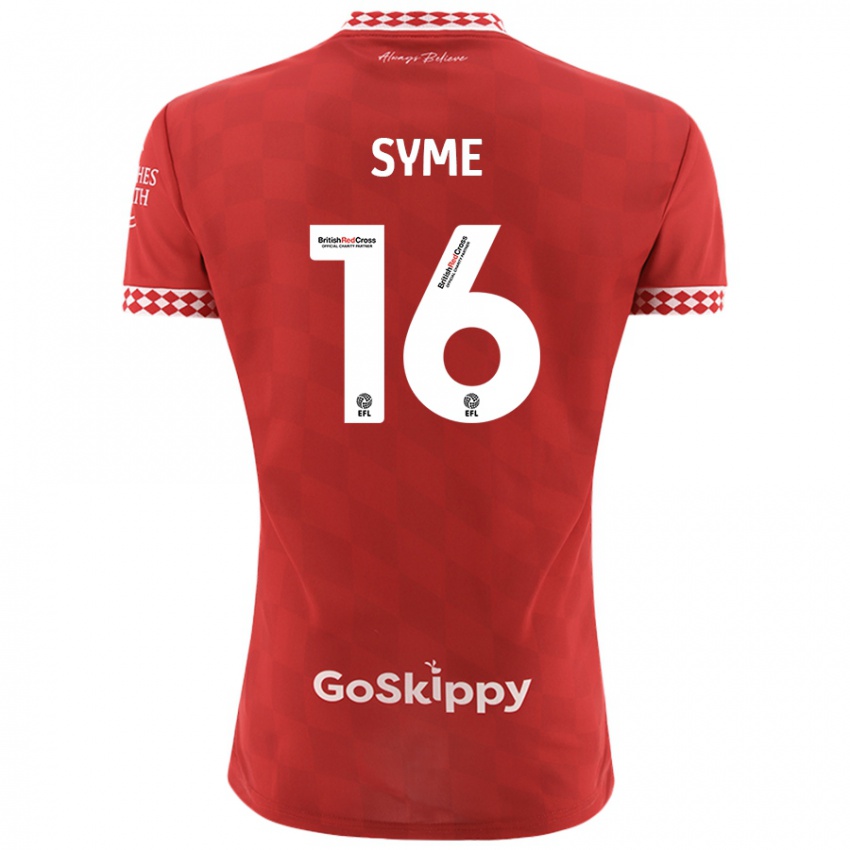 Kinderen Emily Syme #16 Rood Thuisshirt Thuistenue 2024/25 T-Shirt België