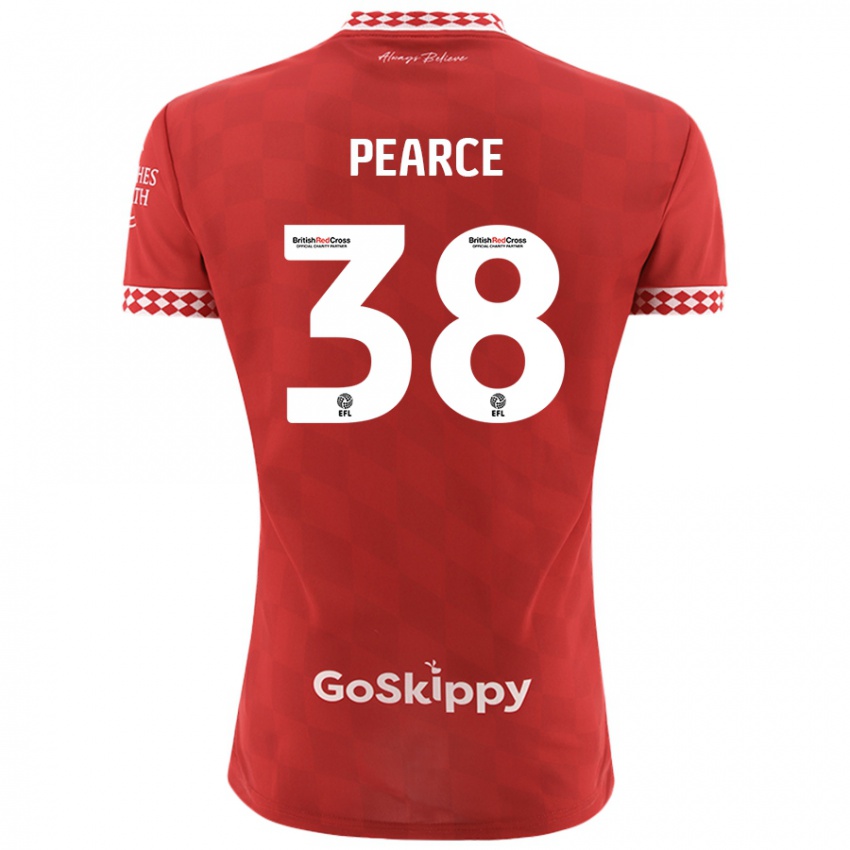 Kinderen Manon Pearce #38 Rood Thuisshirt Thuistenue 2024/25 T-Shirt België