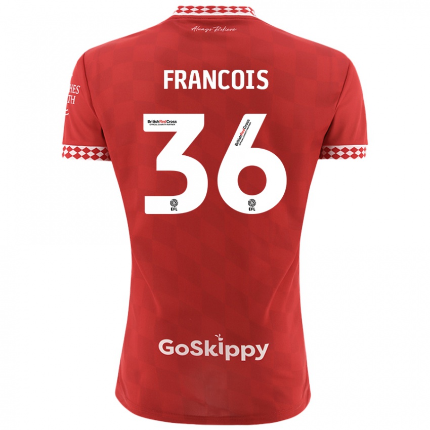 Kinderen Marlee Francois #36 Rood Thuisshirt Thuistenue 2024/25 T-Shirt België