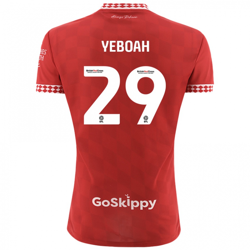 Kinderen Ephraim Yeboah #29 Rood Thuisshirt Thuistenue 2024/25 T-Shirt België