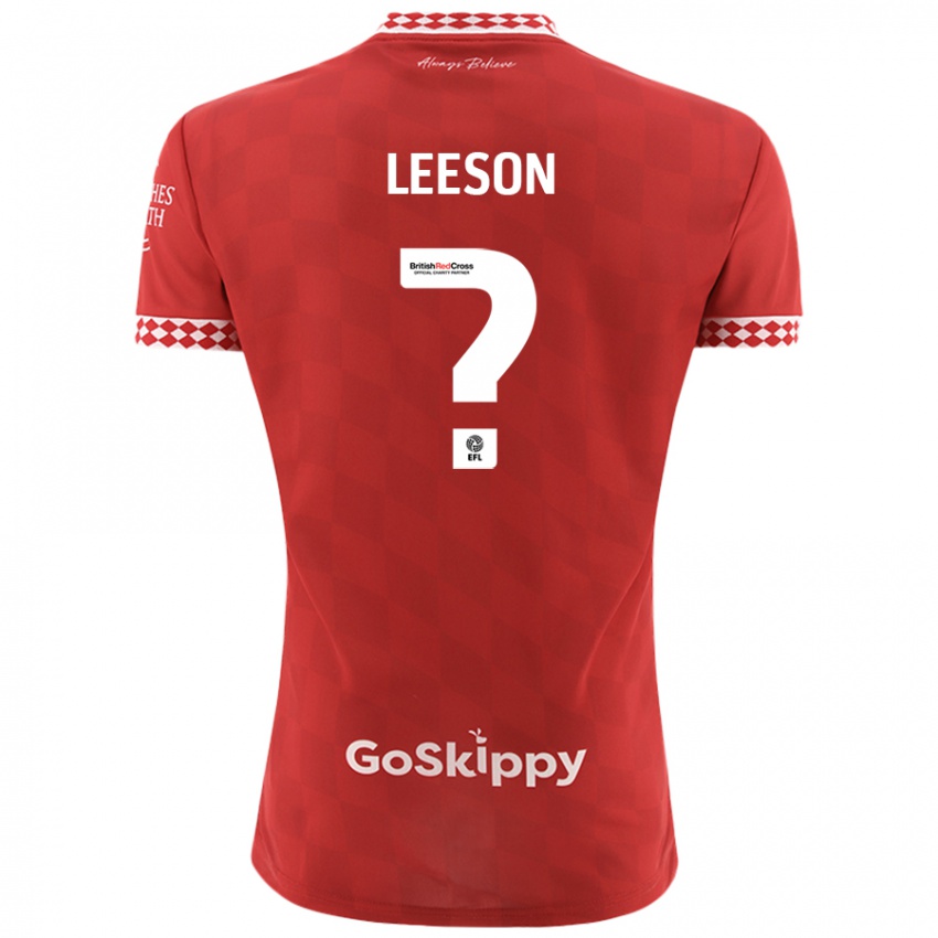 Kinderen Harry Leeson #0 Rood Thuisshirt Thuistenue 2024/25 T-Shirt België